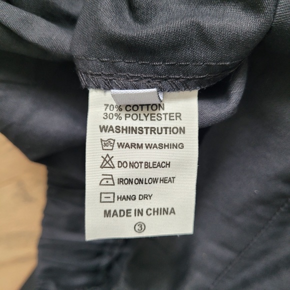 Y2K Black Track Pants Goth Punk Silver Zippers Elastic Waist High Ris Size Large - Picture 10 of 15